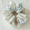 Hair Ring Fabric Handmade Embroidered Flower Design For Women