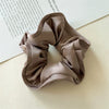 Hair Ring Fabric Handmade French Retro Style With Large Intestine Shape And Fringed Flower Bud Design