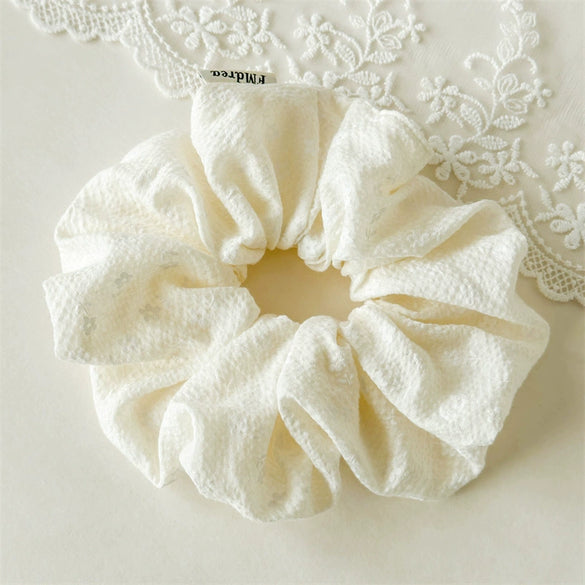 Hair Ring Fabric Handmade Heart Shape Little Fresh High Elasticity