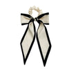 Hair Ring Fabric Handmade Simple Style Black And White Large Bow For Female