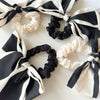 Hair Ring Fabric Handmade Simple Style Black And White Large Bow For Female