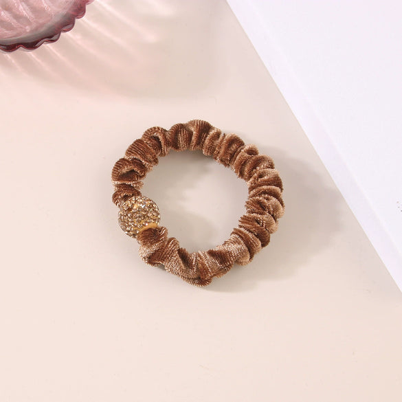 Hair Ring Fabric High Elasticity Diamond Ball Handmade Korean Hair Accessories
