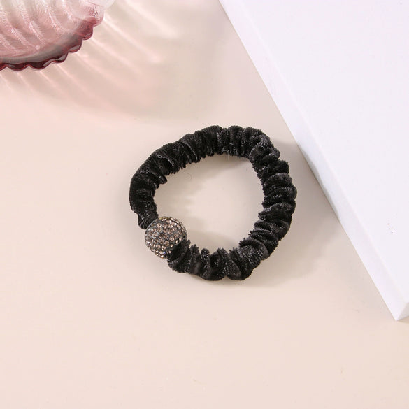 Hair Ring Fabric High Elasticity Diamond Ball Handmade Korean Hair Accessories