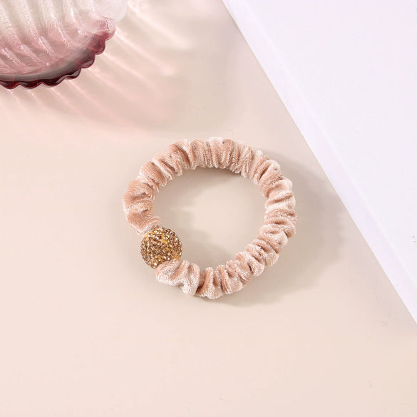 Hair Ring Fabric High Elasticity Diamond Ball Handmade Korean Hair Accessories