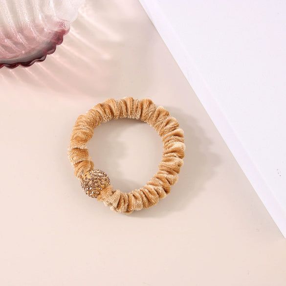 Hair Ring Fabric High Elasticity Diamond Ball Handmade Korean Hair Accessories
