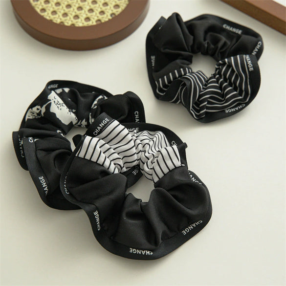 Hair Ring Fabric High Elasticity Handmade Navy Style