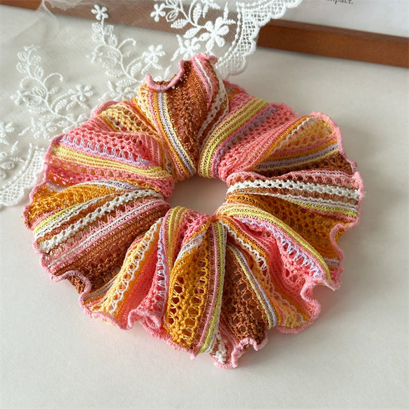 Hair Ring Fabric Hollow Knitted Handmade Fashion High Elasticity Headwear