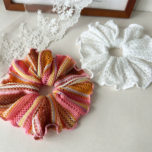 Hair Ring Fabric Hollow Knitted Handmade Fashion High Elasticity Headwear
