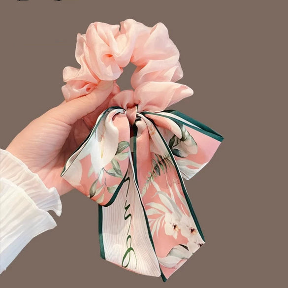 Hair Ring Floral Bow Style High Elasticity Women's Headwear