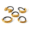 Hair Ring Hair Accessories Stainless Steel Curved Bow Electroplated
