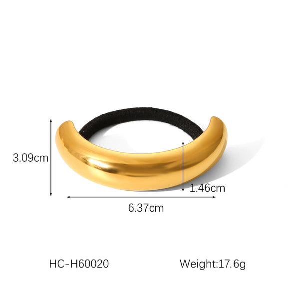 Hair Ring Hair Accessories Stainless Steel Curved Bow Electroplated