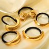 Hair Ring Hair Accessories Stainless Steel Curved Bow Electroplated