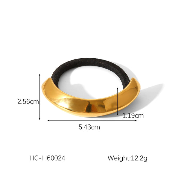 Hair Ring Hair Accessories Stainless Steel Curved Bow Electroplated