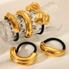 Hair Ring Hair Accessories Stainless Steel Curved Bow Electroplated