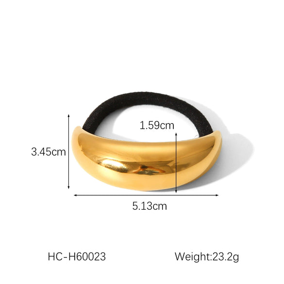 Hair Ring Hair Accessories Stainless Steel Curved Bow Electroplated