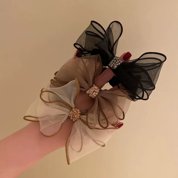Hair Ring Hair Rope Handmade Mixed Material High Elasticity Plants And Flowers Style