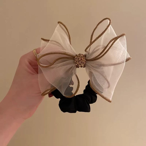 Hair Ring Hair Rope Handmade Mixed Material High Elasticity Plants And Flowers Style