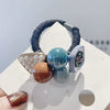 Hair Ring Hair Rope Pearl Round Ball Geometric Handmade