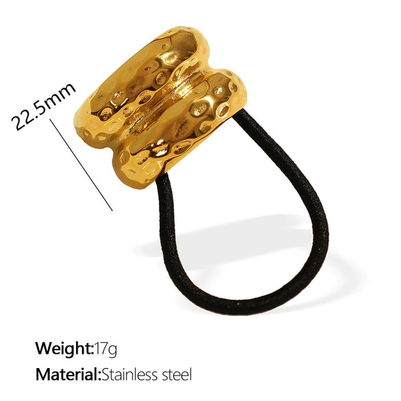 Hair Ring Hair Strap Head Rope 316L Stainless Steel Geometric Fashion Electroplated