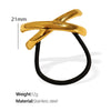 Hair Ring Hair Strap Head Rope 316L Stainless Steel Geometric Fashion Electroplated