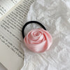 Hair Ring Headwear Satin Cloth Handmade French Sweet Style Rose Design