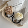 Hair Ring Headwear Satin Cloth Handmade French Sweet Style Rose Design