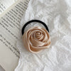 Hair Ring Headwear Satin Cloth Handmade French Sweet Style Rose Design