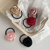 Hair Ring Headwear Satin Cloth Handmade French Sweet Style Rose Design