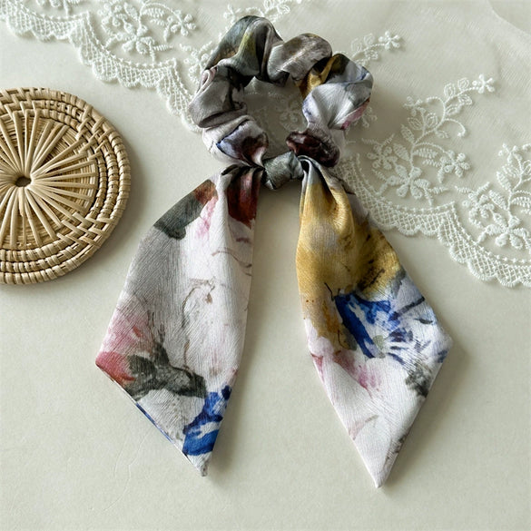 Hair Ring Headwear Satin Fabric Handmade Fashion High Elasticity