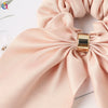 Hair Ring Knotted Rabbit Ear Streamer Metal Buckle Fabric Handmade