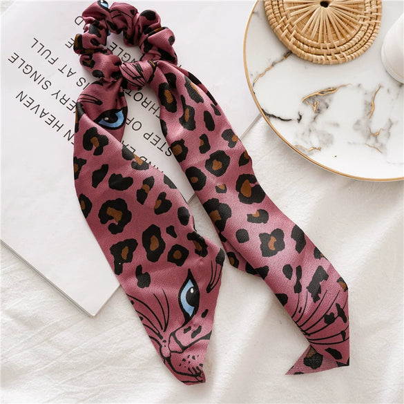Hair Ring Leopard Snake Ribbon Cloth Pure Handmade Women's Hair Accessories