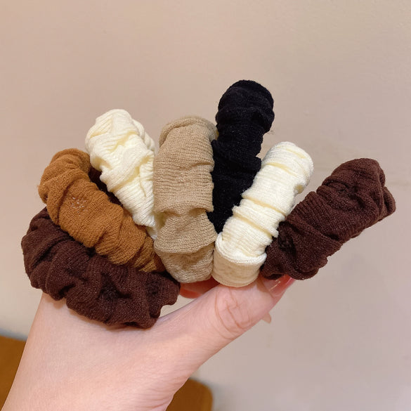 Hair Ring Mixed Material Knitted High Elastic Seamless Fashion Geometric Women's Hair Accessories