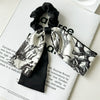Hair Ring Ribbon Satin Fabric Handmade Printed For Women