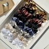 Hair Ring Set Fabric Solid Color Handmade High Elasticity Geometric For Women