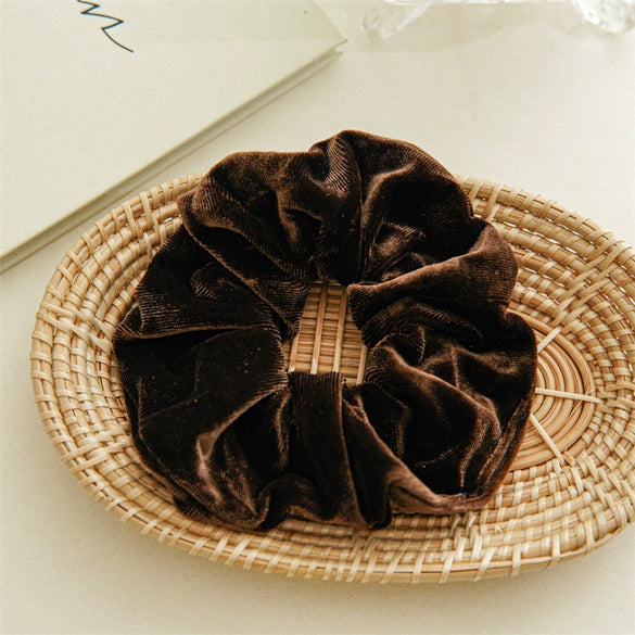 Hair Ring Velvet Handmade Fabric Retro Elegant Niche Simple Sweet High Elasticity