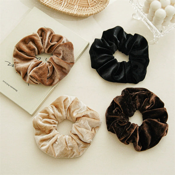 Hair Ring Velvet Handmade Fabric Retro Elegant Niche Simple Sweet High Elasticity