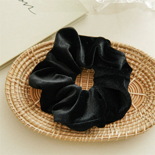 Hair Ring Velvet Handmade Fabric Retro Elegant Niche Simple Sweet High Elasticity