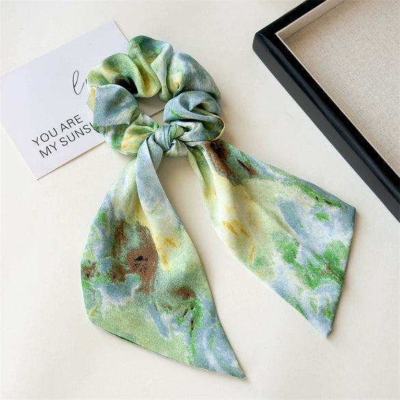 Hair Rings Fabric Handmade Artistic Oil Painting Series