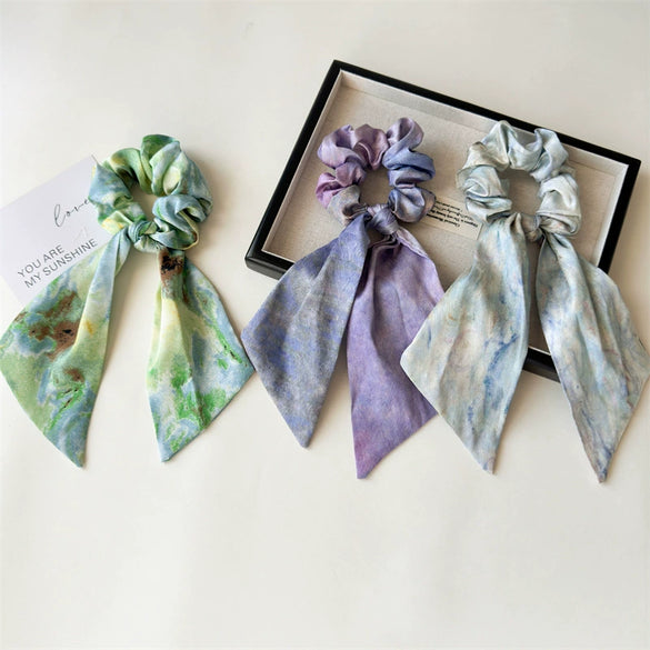 Hair Rings Fabric Handmade Artistic Oil Painting Series