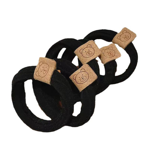 Hair Rope Fabric Handmade High Elastic Bear Hair Accessories For Women And Girls