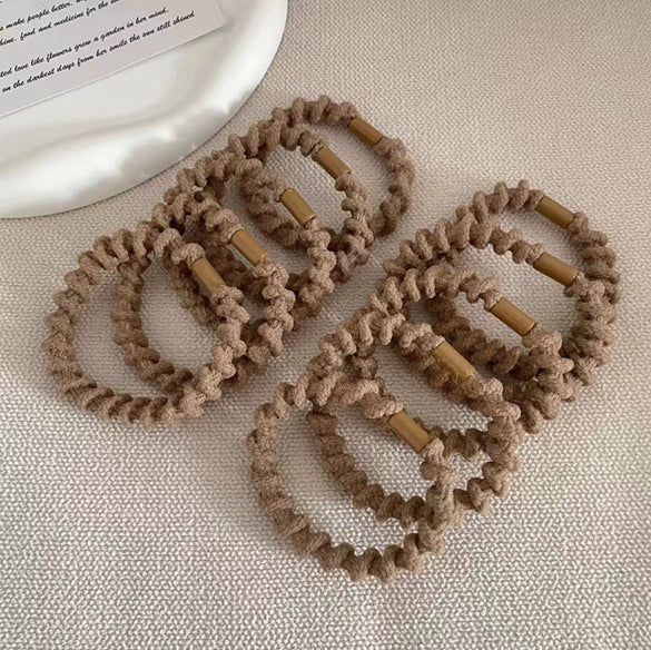 Hair Rope Fabric Handmade High Elastic Bear Hair Accessories For Women And Girls