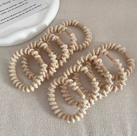 Hair Rope Fabric Handmade High Elastic Bear Hair Accessories For Women And Girls