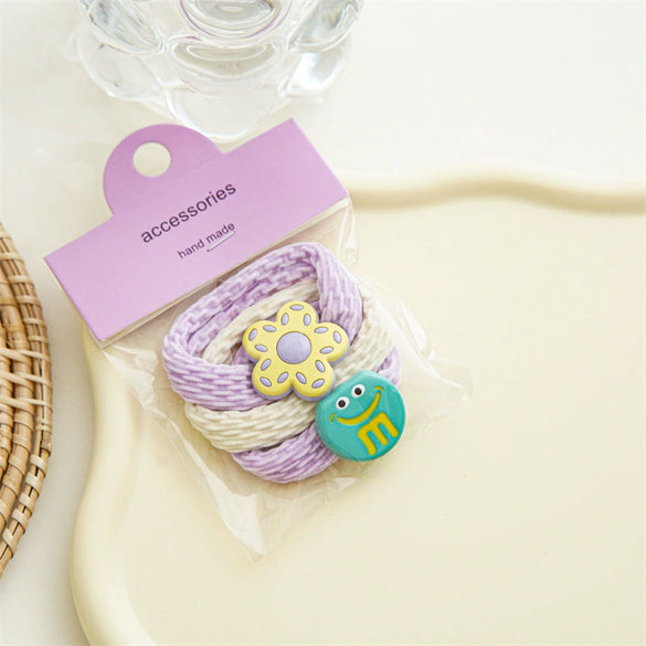 Hair Rope Hair Accessories Gradient Color Handmade Sweet High Elastic For Girls