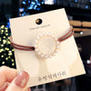 Hair Rope Hair Ring Headwear Nylon Handmade For Adult Female With Pearl Love Style And High Elasticity