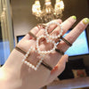 Hair Rope Hair Ring Headwear Nylon Handmade For Adult Female With Pearl Love Style And High Elasticity