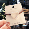 Hair Rope Hair Ring Headwear Nylon Handmade For Adult Female With Pearl Love Style And High Elasticity