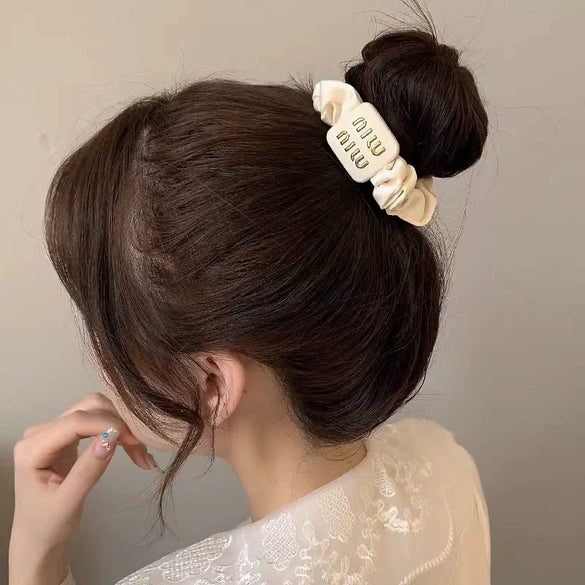 Hair Rope Headwear Fabric Handmade With Letter Design For Female
