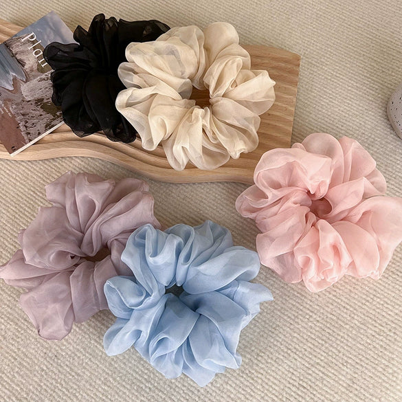 Hair Rope Organza Knitting Loose Geometric Style For Female