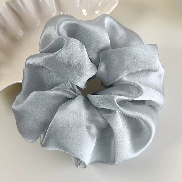Hair Rope Oversized Mesh Knitted Geometric Style Organza Rubber Tendon