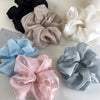 Hair Rope Oversized Mesh Knitted Geometric Style Organza Rubber Tendon
